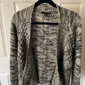 Ann Taylor marbled gray cardigan sweater, size small